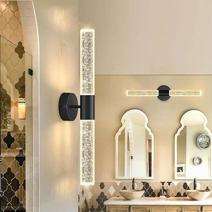 Reliable Black Wall Sconces LED Modern Sconces Dining Room Wall Lighting 10W 3000K LED Wall Lights Crystal Hardwired Wall Light Fixtures for Living Room Bedroom Bathroom HallwayAbout ThisOverview Contemporary