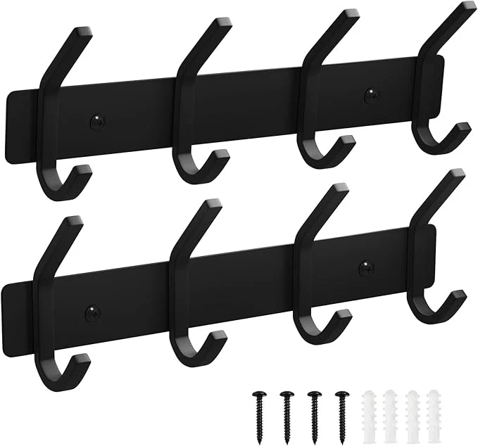Carefully Designed VAEHOLD Wall Hooks Heavy Duty Aluminum Towel Hooks for Hanging Coat Hat Key Clothes Closet Hook Wall Mount for Kitchen Bathroom Office C Shape Coat 4 Hooks 2 Pack About ThisOverview Fashionable