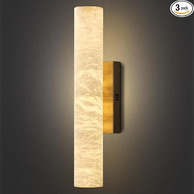 Next-Generation Alabaster Wall Sconces 20 Brass Wall Sconce Modern Bathroom Sconces Wall Lighting Gold Wall Sconce Spanish Natural Marble Sconce for Living Room Bedroom Stairs HallwayAbout ThisOverview Exceptional