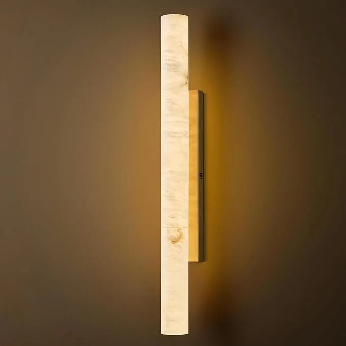 Selected Natural Alabaster Wall Sconces 36 Large Bronze Wall Sconce Modern Gold LED Sconce Cylinder Spanish Marble Sconces for Living Room Bedroom Hallway StairsAbout ThisOverview Exceptional
