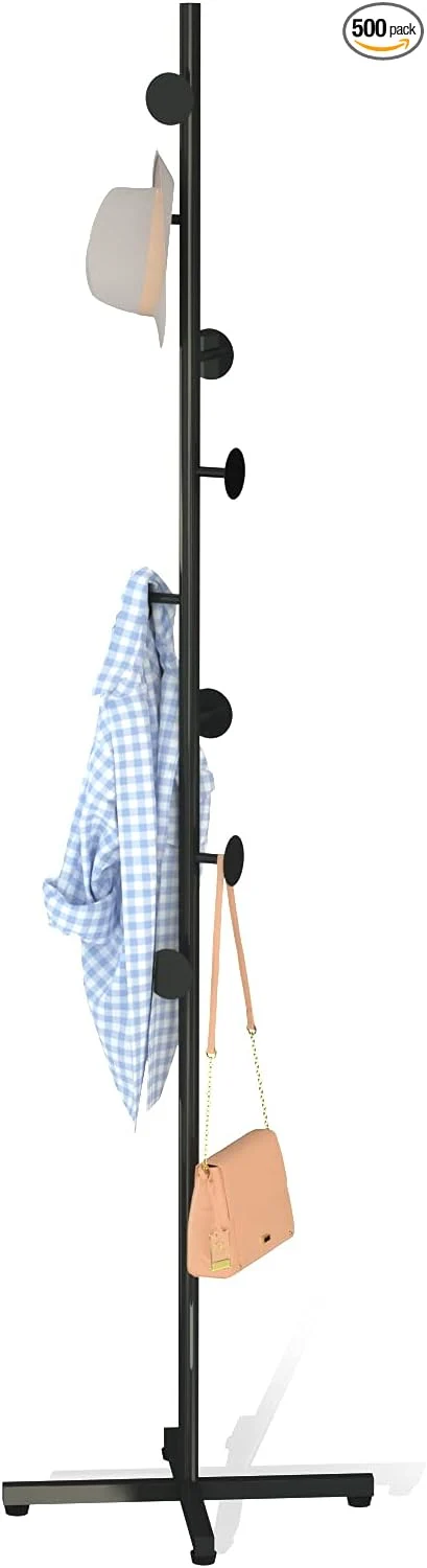 Consistent Coat Rack standing Black Coat Tree With 8 Hooks Metal Coat Stand for Entryway Hallway Bedroom Office for Coats Hanging Clothes Jacket Hats BagsAbout ThisOverview Dependable