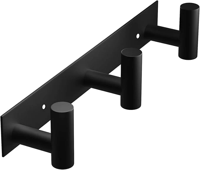 Specialty VAEHOLD Black Hat and Coat Wall Mount Rack - 3 Hooks for Robes Bags Keys and Towels - Bathroom Towel Hanger Organizer 1 Pack About ThisOverview First-Class