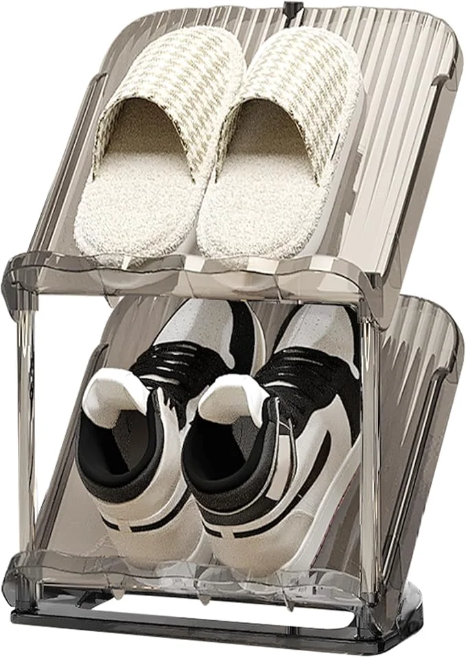 Green YYW Narrow Shoe Rack Vertical Shoes Rack for Entryway Corner Shoe Storage Organizer for Small Spaces Transparently Tall Slim Shoe Shelf for Front Door Entrance Living Room Grey 2 LayersAbout ThisOverview Flexible