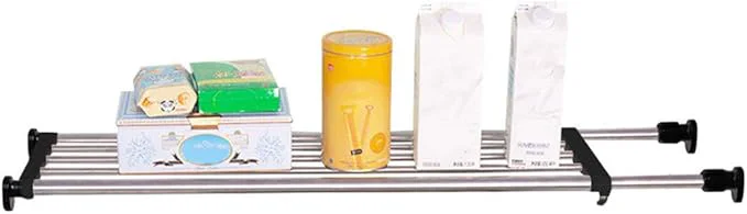 Trusted BAOYOUNI Expandable Shelf Closet Tension Rod Adjustable Shelving Unit Storage Rack Organizer Hanger Space Saving Divider for Wardrobe Cupboard Kitchen Bathroom Use BlackAbout ThisOverview Clean