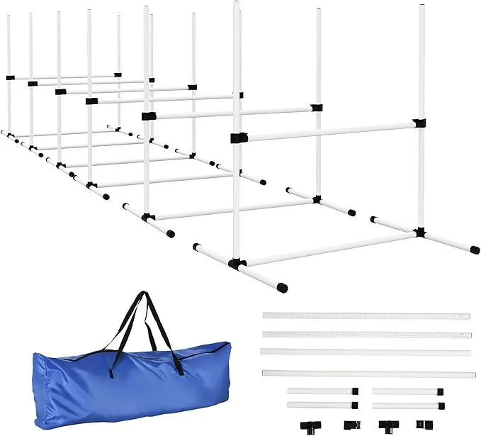 Flexible PawHut 6 Piece Dog Agility Training Equipment Powerful