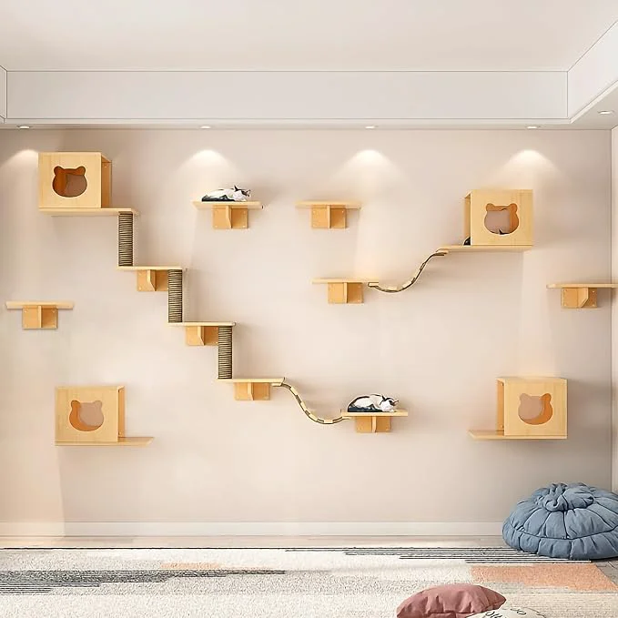 Artisan Cat Wall Shelves and Furniture Set Trusted