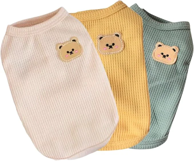 Stylish Cotton Dog Shirt Summer Lightweight Pet T-Shirts Soft Breathable Stretchy Cats Crafted