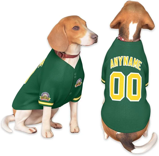 Environmentally Friendly Custom Dog Baseball Jersey Minimalist