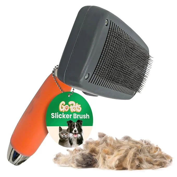 Effective GoPets Self-Cleaning Slicker Brush Long-Lasting