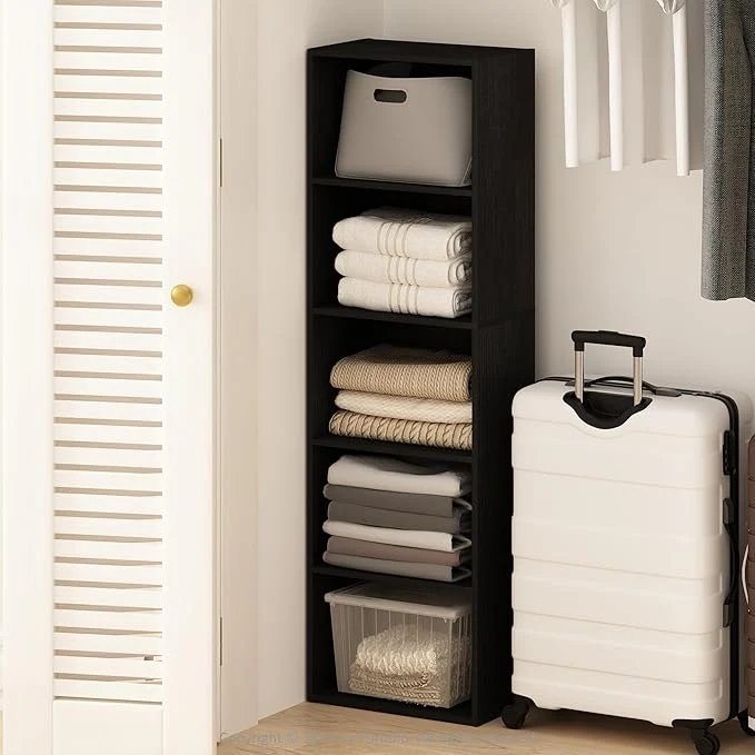 Prestigious Furinno Reed Closet Organizers and Storage 5-Tier Closet Organizer Open Shelf Closet Storage for Wardrobe Bedroom Living Room BlackwoodAbout ThisOverview Enhanced