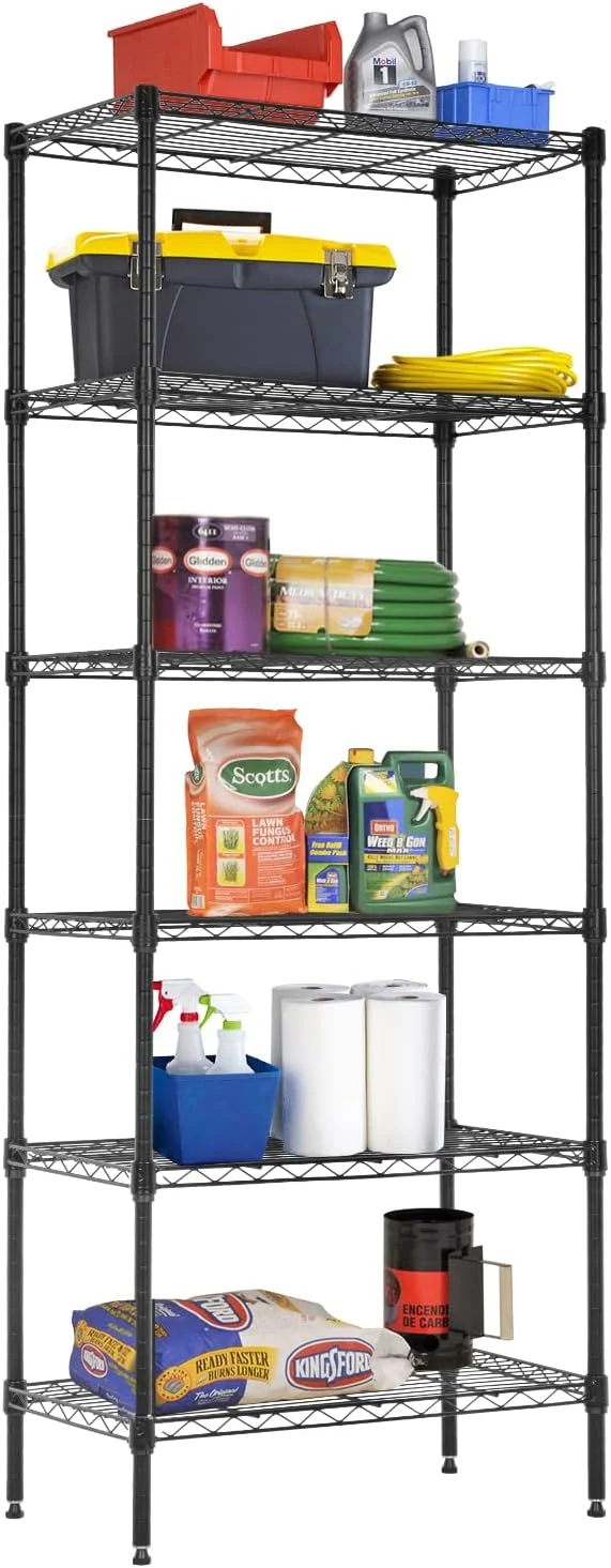Reusable Office Adjustable Wire Shelving Storage Shelves Heavy Duty Shelving Unit for Small Places Kitchen Garage Black 13 D x 23 W x 59 H About ThisOverview Easy-to-Use