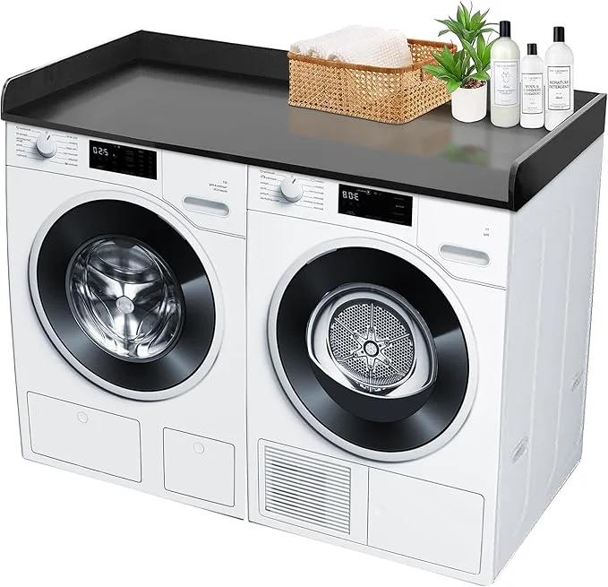 Enhanced Royxen Laundry Countertop Solid Wood Countertop for All Front-Loaded Washing Machine and Dryer Extra Room for Laundry Room BlackAbout ThisOverview Stylish