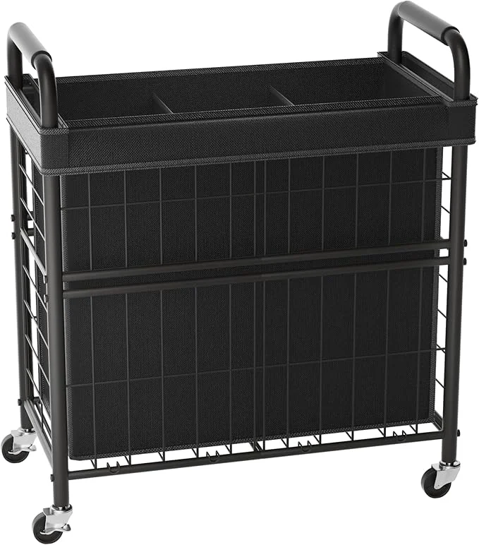 Effective Laundry Hamper 3 Section 145L Rolling Laundry Sorter Basket with Wheels 3 Compartment Clothes Organizer Cart Pull-Out Removable Bags for Laundry Room Bathroom Bedroom BlackAbout ThisOverview Casual