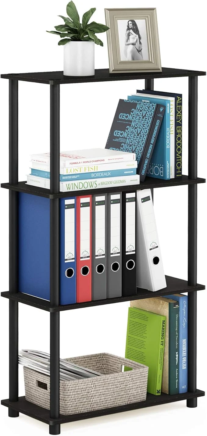 High-Performance Furinno 99557EX BK Turn-N-Tube 4-Tier Multipurpose Shelf Display Rack - Espresso BlackAbout ThisOverview Advanced