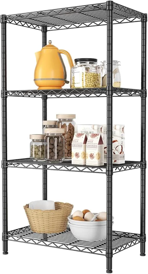 Verified SINGAYE 4 Tier Storage Rack Wire Shelving Unit Shelves Metal for Pantry Closet Shelve Organization Kitchen Laundryroom 800Lbs Capacity 24 D x 14 W x 48 H BlackAbout ThisOverview Exclusive