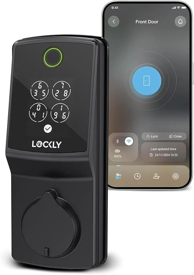 Exclusive Lockly Secure Pro 2025 Latest Version Smart Lock with Built-in Wi-Fi New-Gen Fingerprint Door Lock Keyless Entry Deadbolt PIN Genie Keypad Auto Lock App Remote Control Easy InstallationAbout ThisOverview Top-Quality