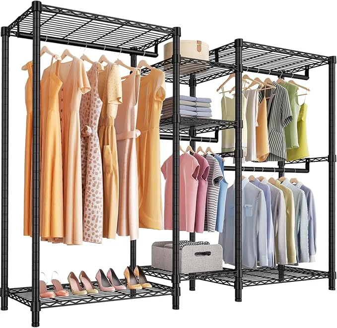 Specialty VIPEK Classic V6 Wire Garment Rack Heavy Duty Clothes Racks with Shelves standing Portable Wardrobe Closet Rack for Hanging Clothes Closet System 68.9 L x 15.7 W x 76.4 H Load 850LBS BlackAbout ThisOverview High-Grade
