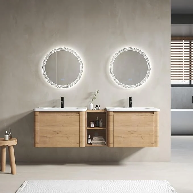 Classic Wall-Mounted Bathroom Sink Vanity Set with White Ceramic Sink and Soft-Close Doors with Side Cabinet. 28'' About ThisOverview Traditional