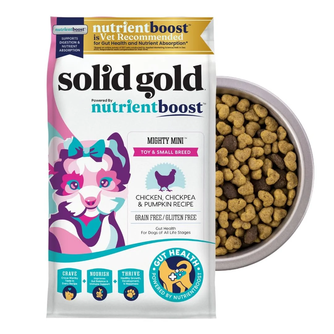 Dependable Solid Gold Toy Small Breed Dry Dog Food – Chicken Grain Probiotics NutrientBoost™ 3.75LB Original Design