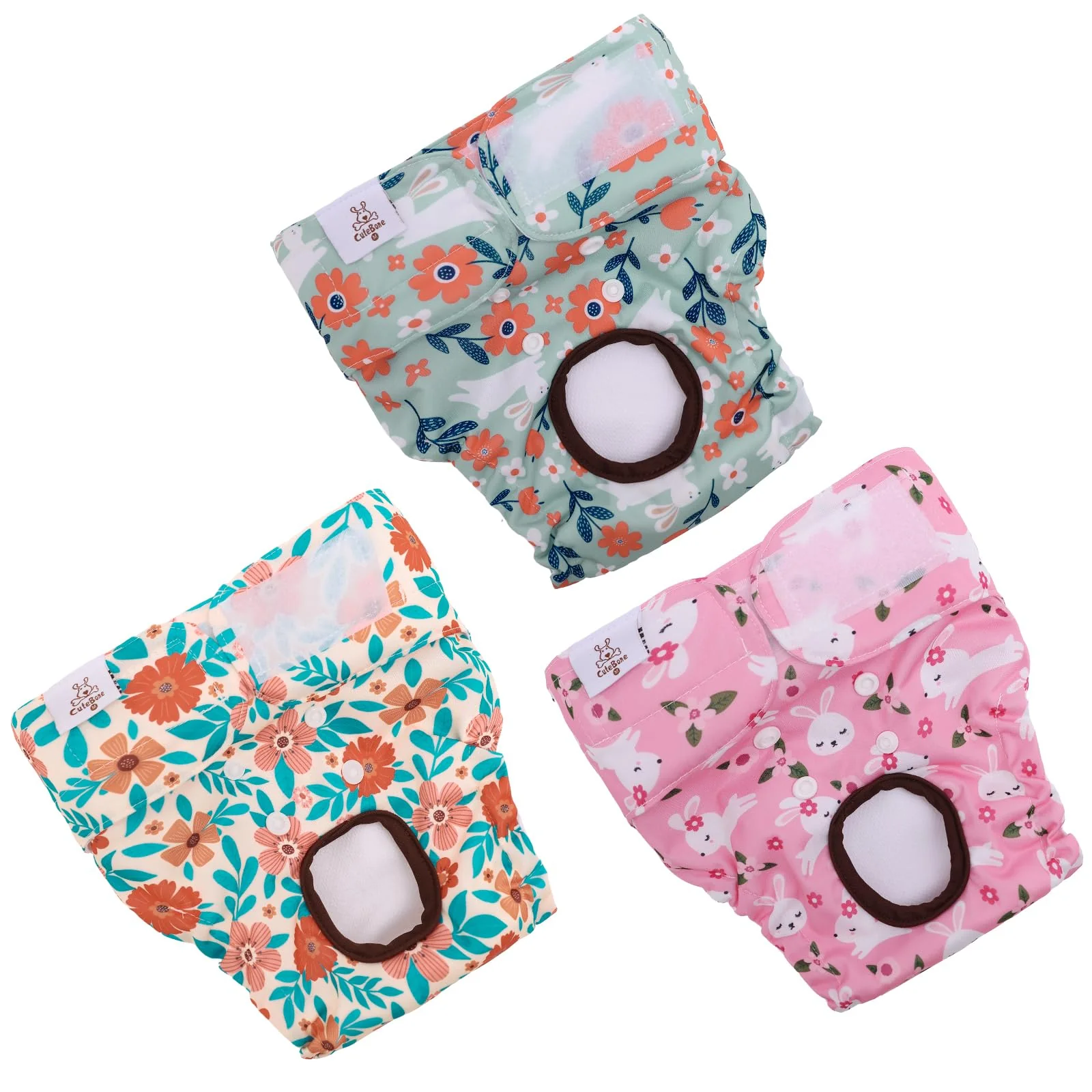 Fine CuteBone Dog Diapers Female Washable – 3 Pack Reusable Doggie Diapers Luxury