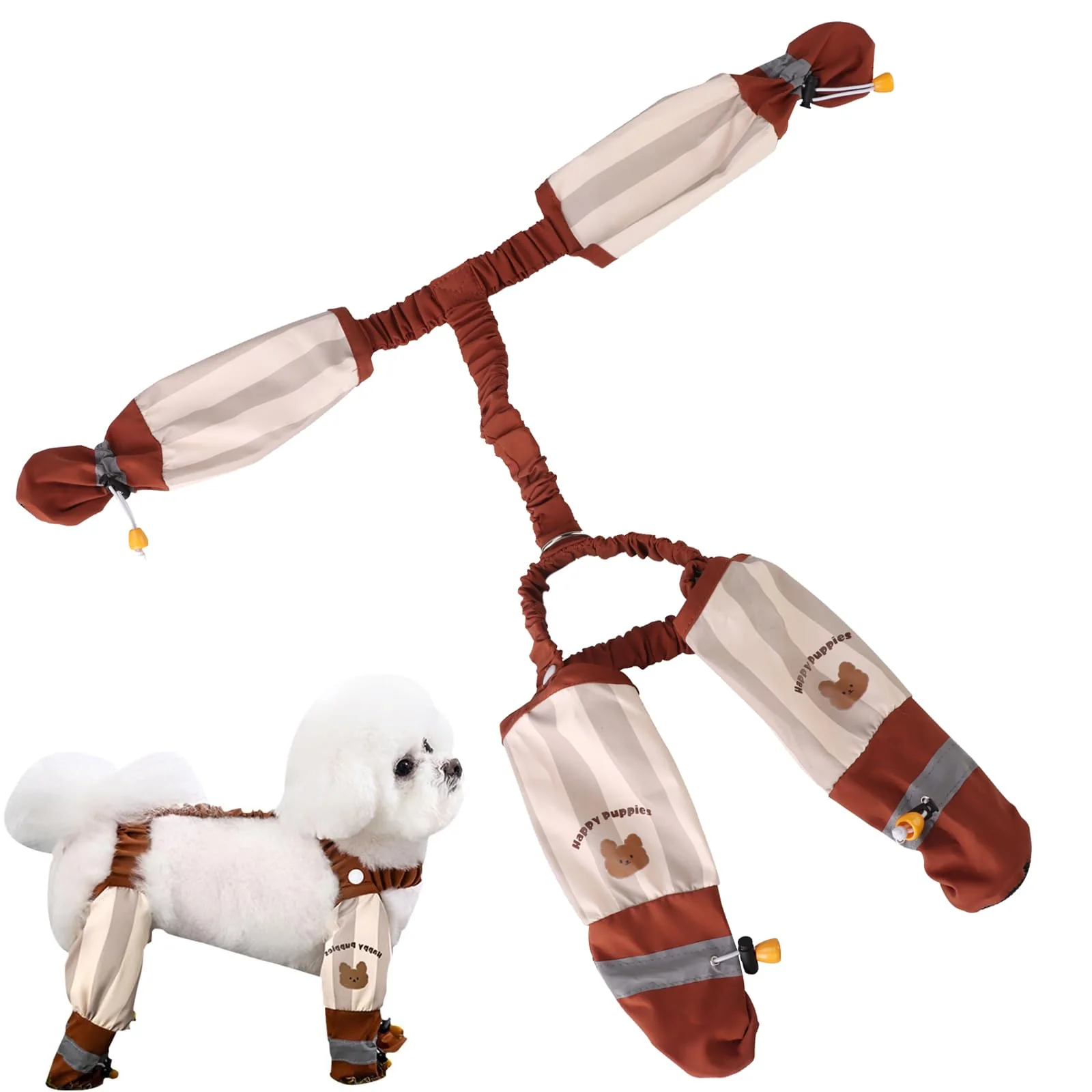 Relaxed Anti Dirt Pants for Dogs – Waterproof Suspender Boots with Anti-Slip Soles M High-End