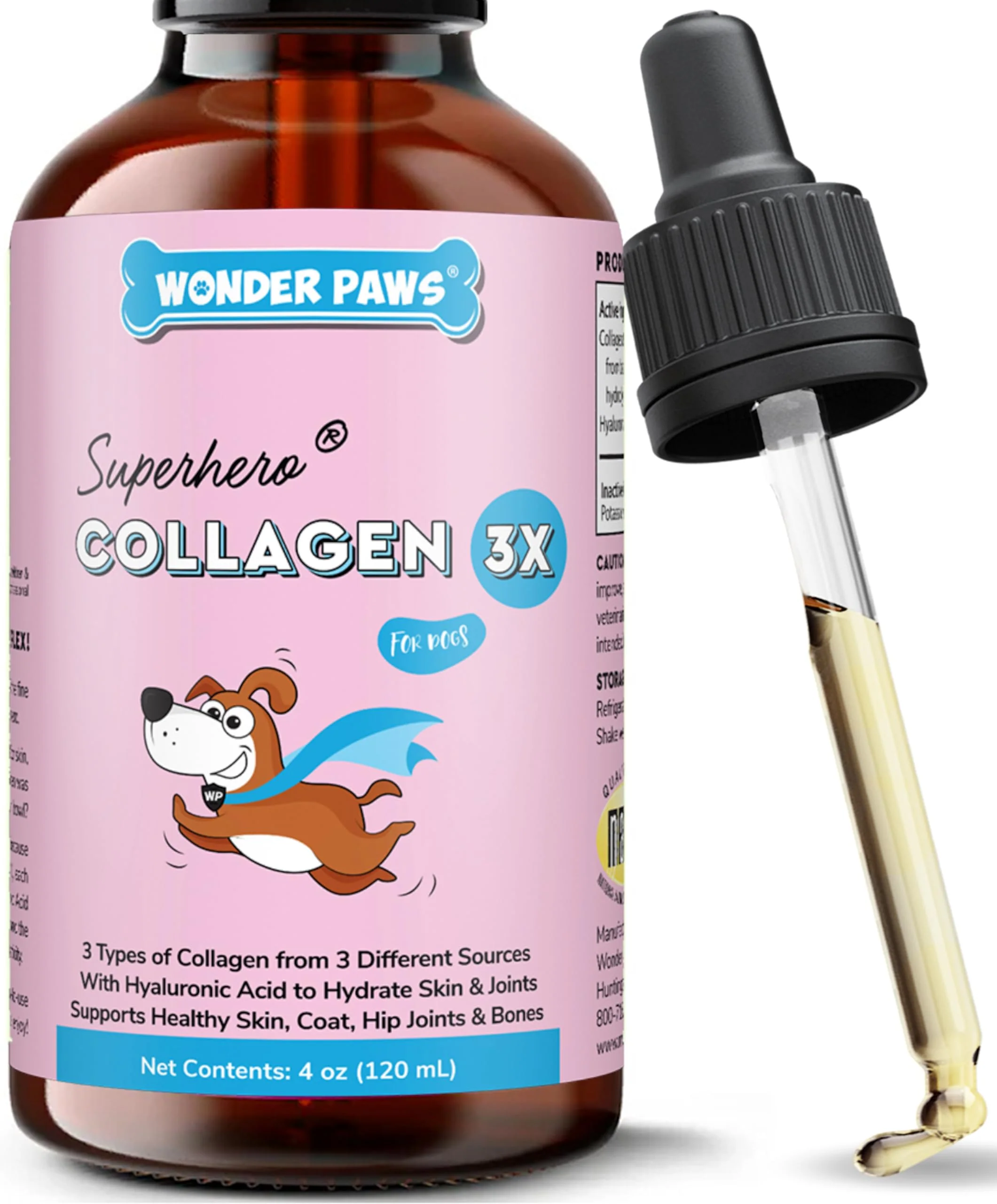 Next-Generation WONDER PAWS Premium Dog Collagen – Joint Skin Coat Support with Hyaluronic Acid Responsible