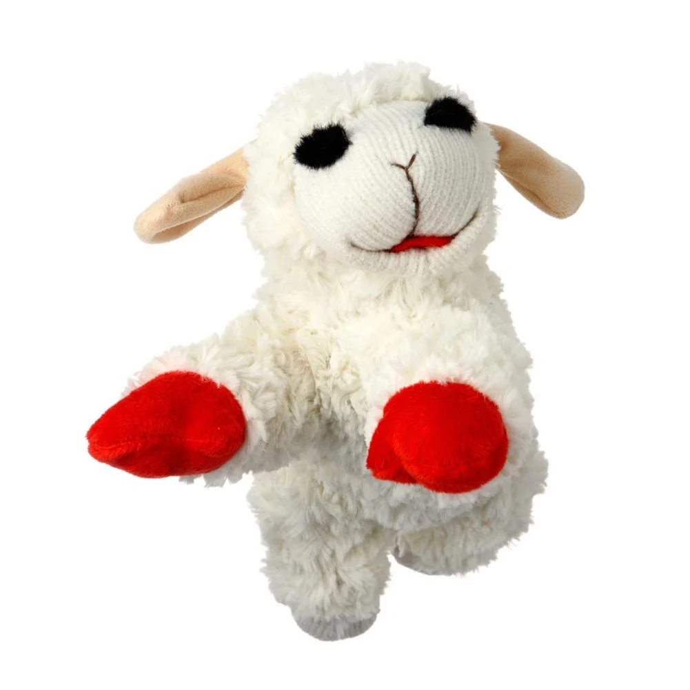 Advanced Multipet Lamb Chop Dog Toy – 10in 2-Pack for Small to Large Dogs Plush Squeaker Innovative