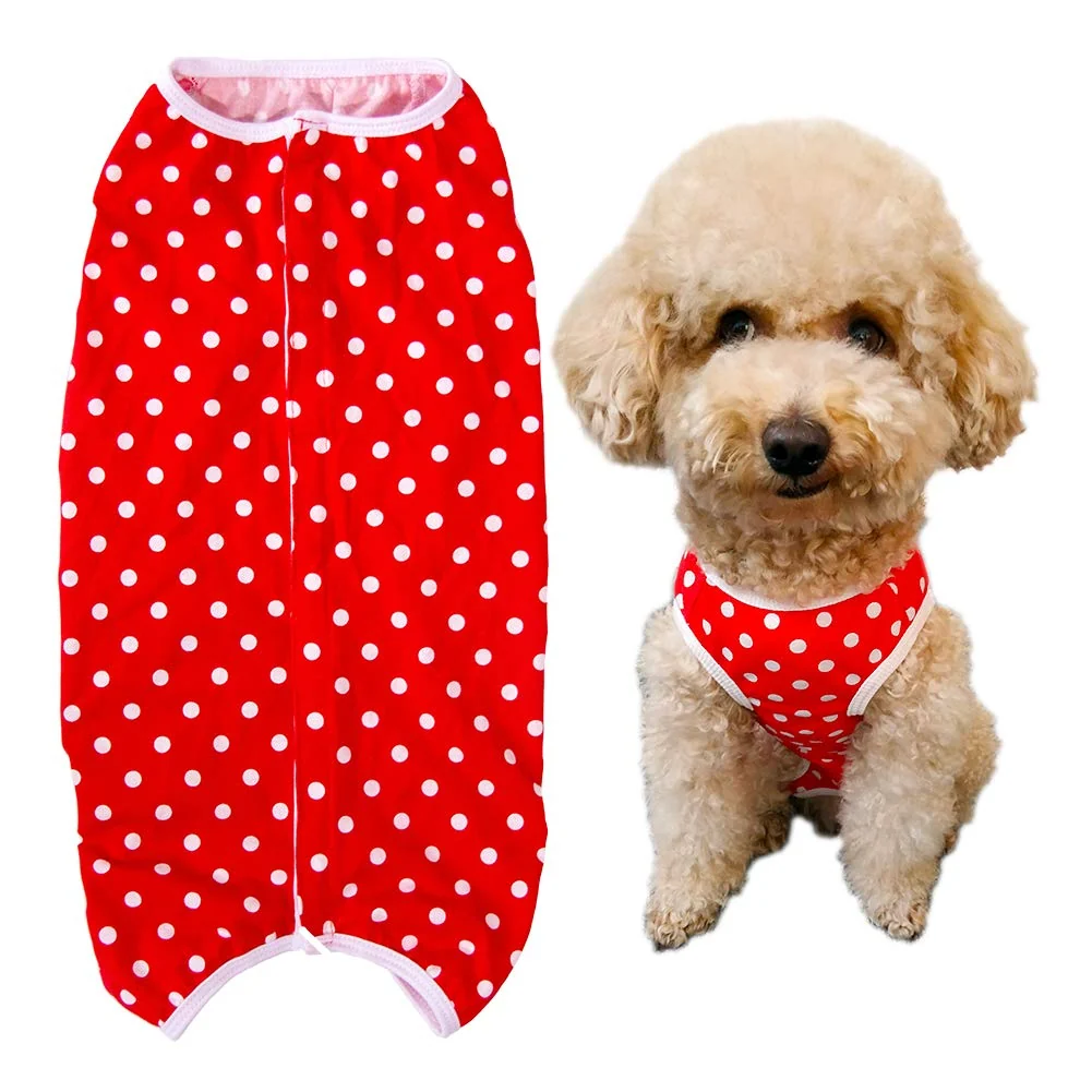 Convenient Kukaster Pet Dog Recovery Suit - Post-Surgery Shirt Red Spot XL Responsible