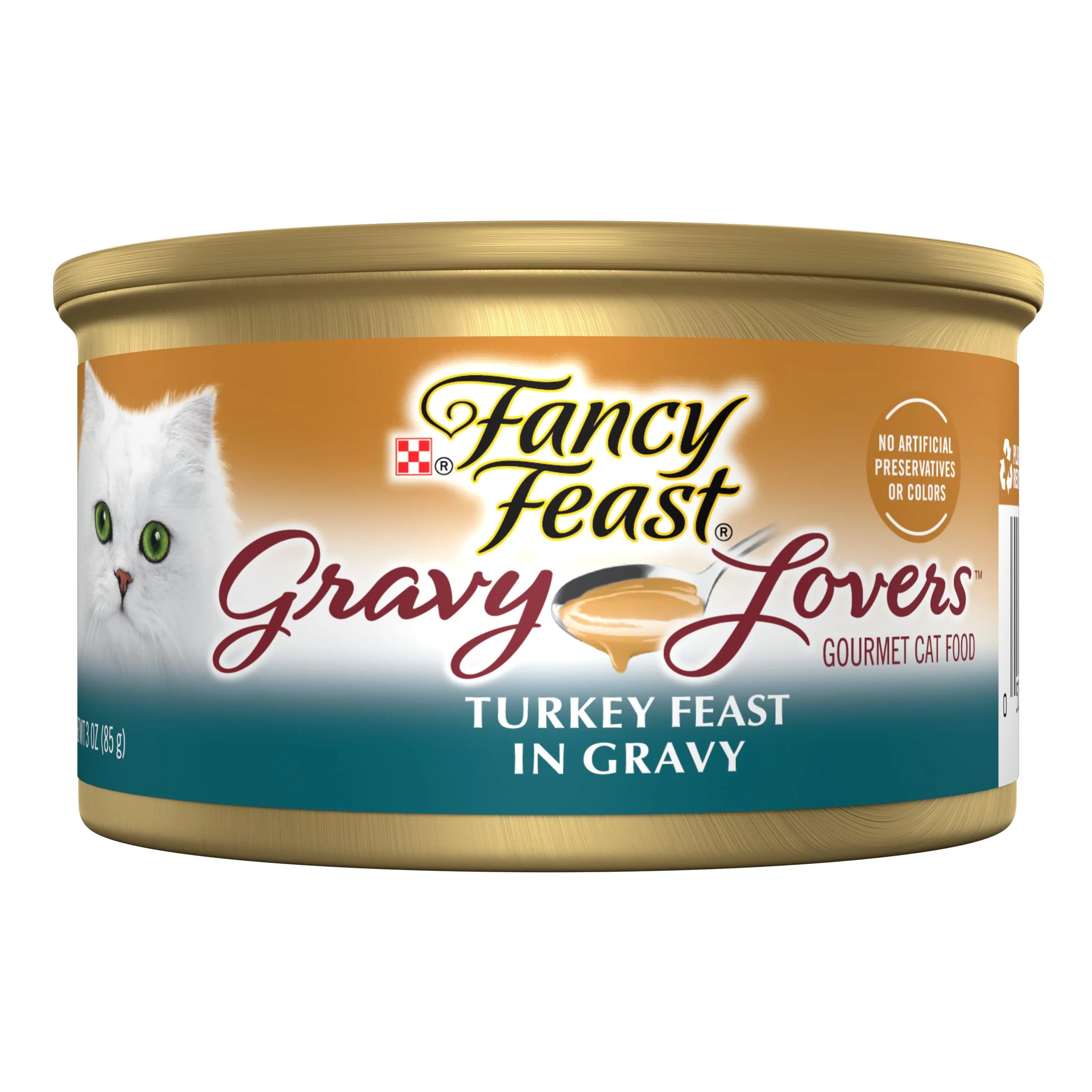 Natural Fancy Feast Gravy Lovers Turkey Feast Wet Cat Food - 3 oz Cans 24-Pack Top-Quality