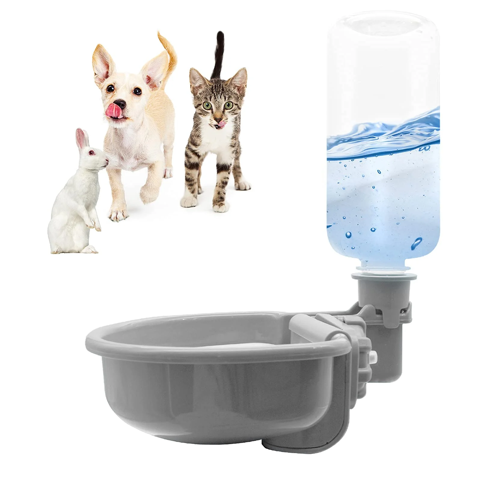 Reusable Vannon 16oz Pet Water Bottle — Gravity Water Dispenser for Small Pets BPA Anti-Overflow High-Performance