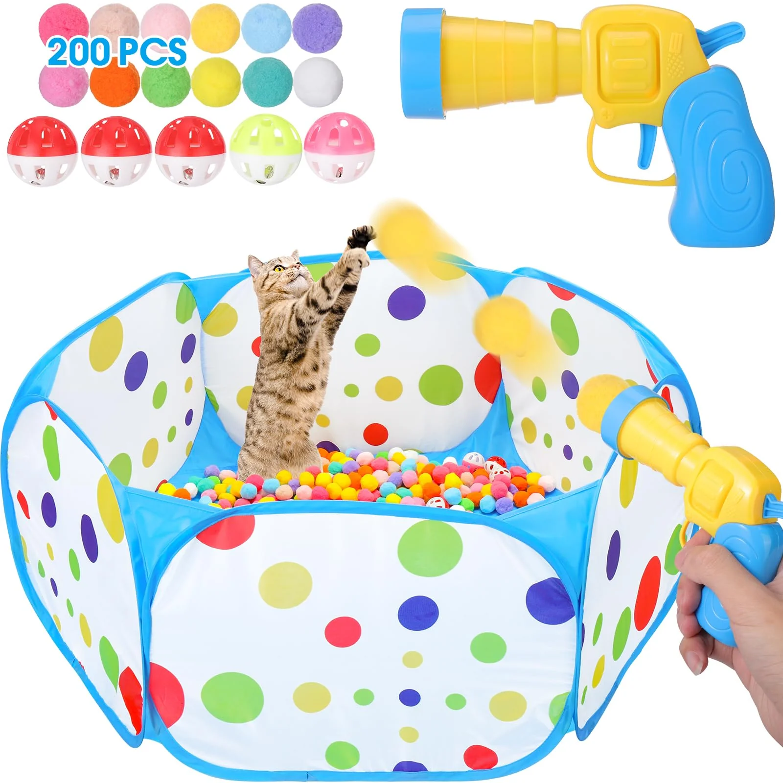 Original Mity Rain Cat Ball Pit with Balls Included Interactive Indoor Enrichment Toy Exclusive