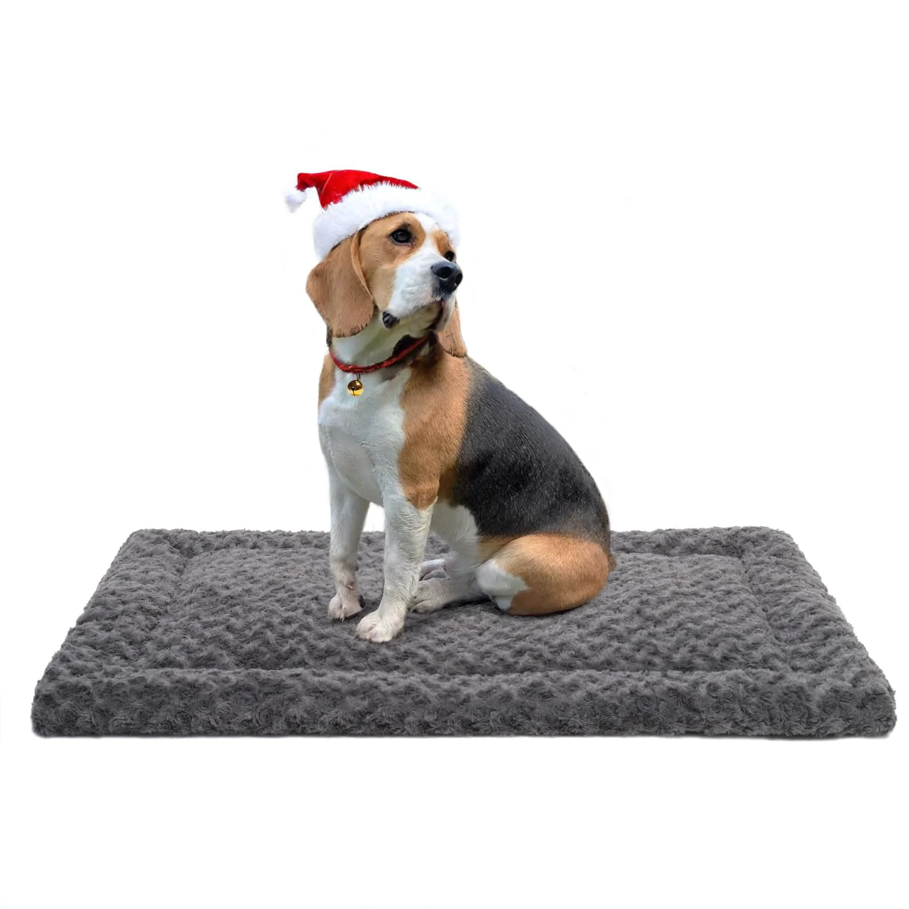Durable Exsnugy Washable Dog Bed Mat - Reversible Crate Pad 35x22 in Gray Premium