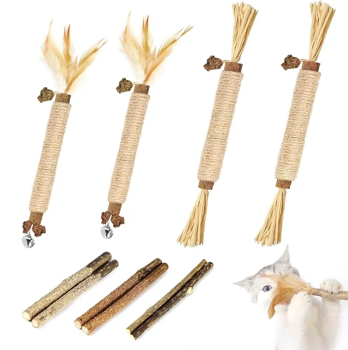 Detailed Tocirelo Cat Toys Silvervine Sticks Natural