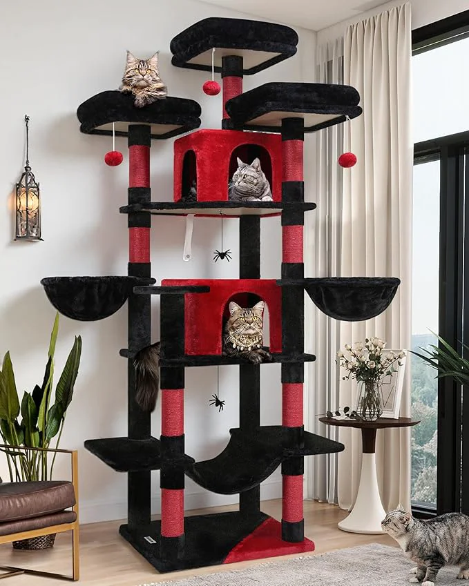 Safe Globlazer Gothic Cat Tree 80inch Goth Cat Tower Premium