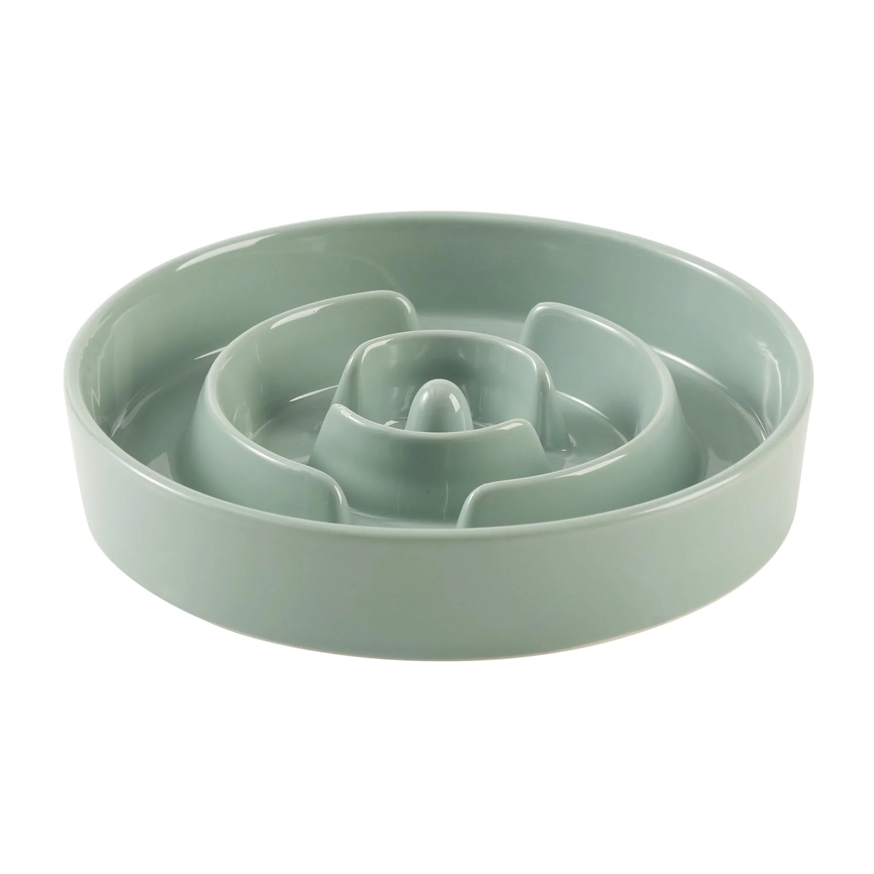 Next-Generation Havniva Ceramic 1.6-Cup Slow Feeder Dog Bowl — Anti-Gulping for Medium Large Dogs Traditional