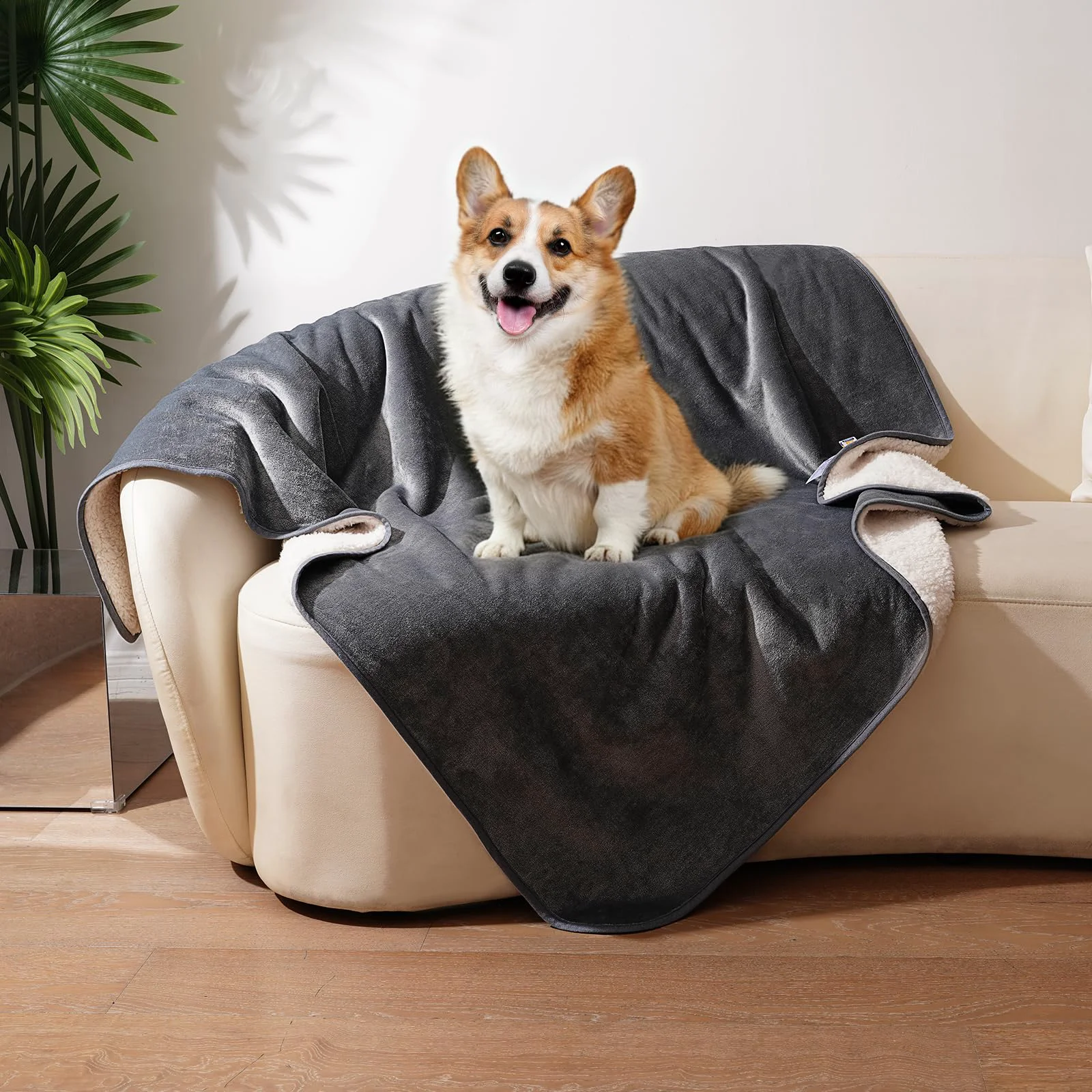 First-Class Sunheir Waterproof Dog Blanket for Medium Dogs — 30x40 Grey Couch Furniture Protection Fine