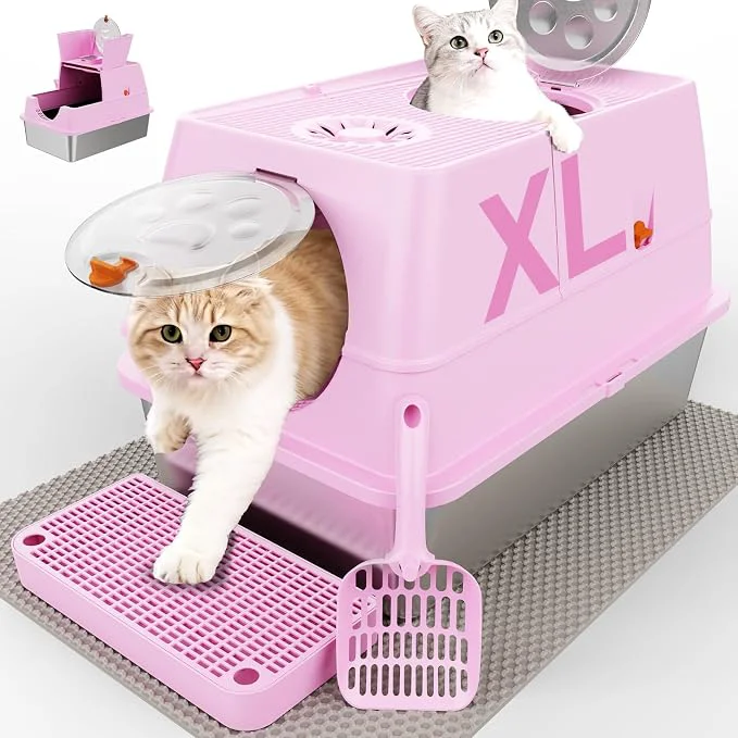 Traditional Stainless Steel Litter Box Fine