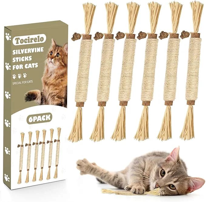 Reusable Tocirelo Silvervine Sticks Cat Toys Sustainable