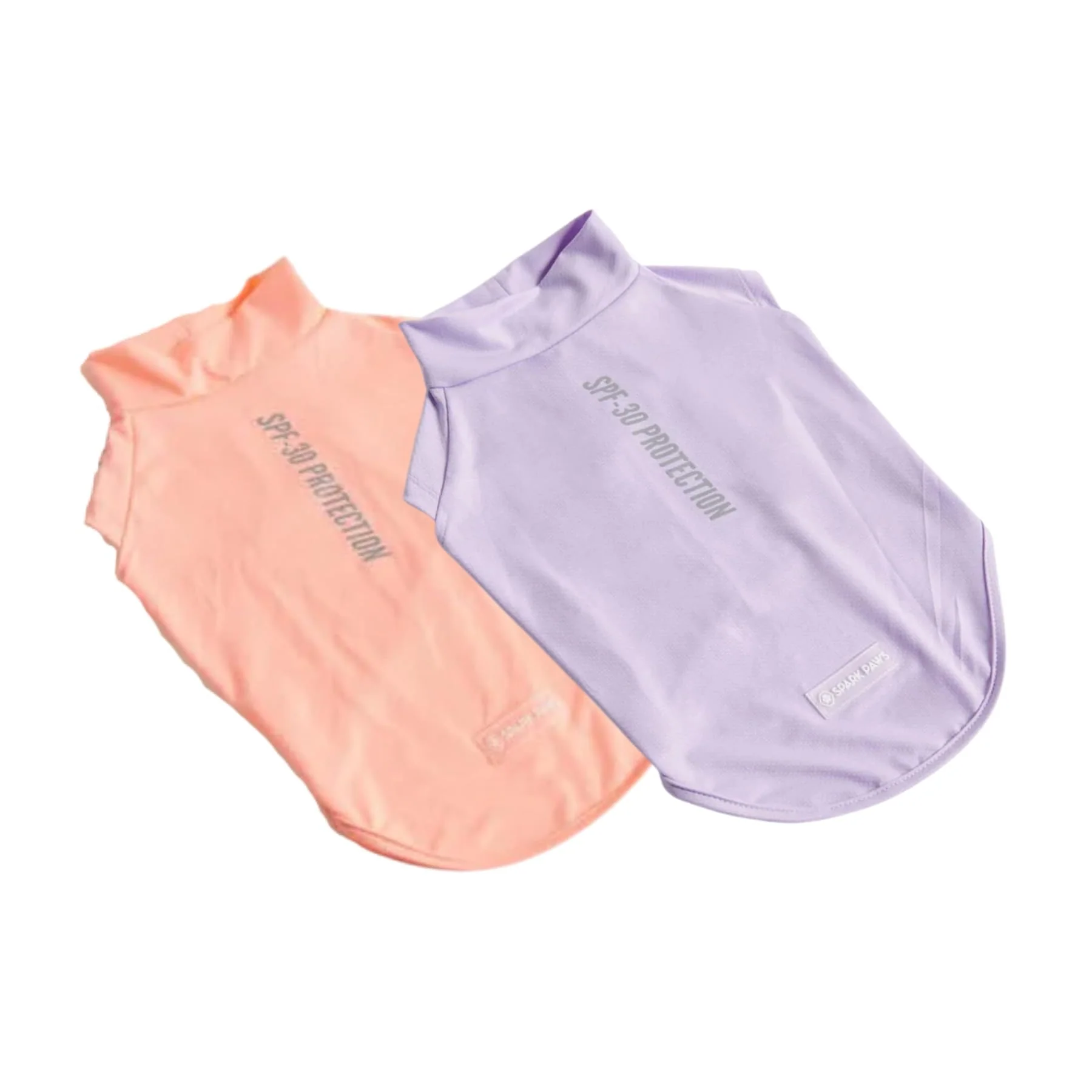 High-End Spark Paws Sunblock Dog T-Shirt SPF30 – Lightweight Quick-Dry Set of 2 Purple Peach M