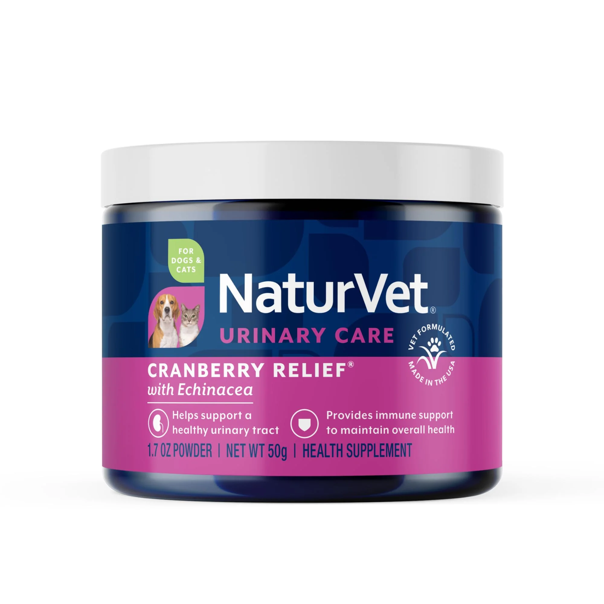 World-Class NaturVet Cranberry Relief Plus Echinacea Powder – Urinary Tract Immune Support 50g High-Quality