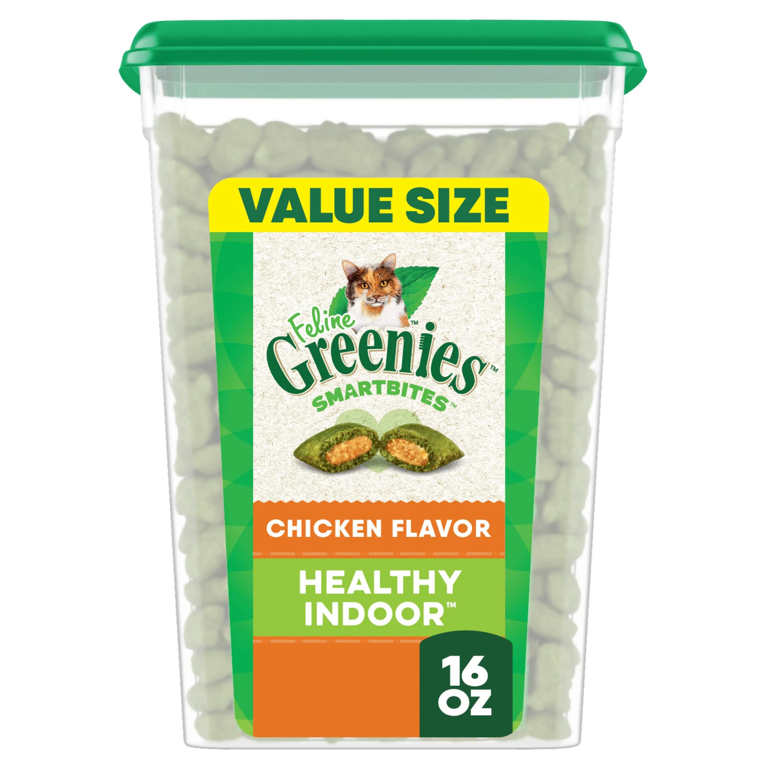 Exceptional Greenies Feline Smartbites Healthy Indoor Cat Treats Chicken Flavor 16 oz Tub Top-Quality