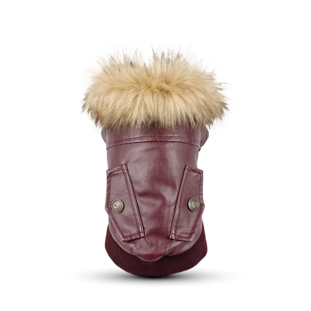 Reliable LESYPET Dog Leather Jacket for Small Dogs — Waterproof Fleece-Lined Red Winter Coat Size M Top-Quality