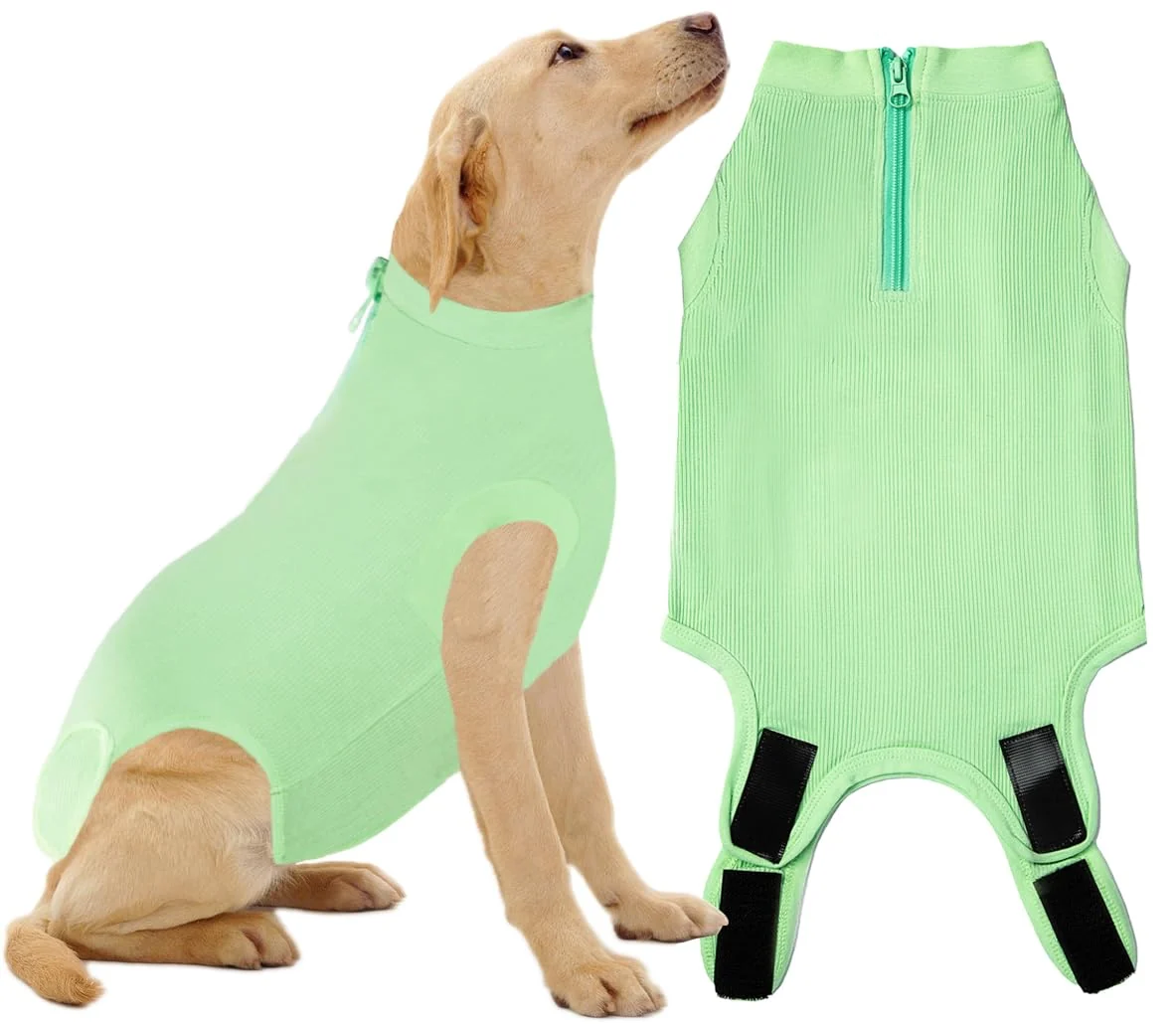 Environmentally Friendly Wabdhaly Recovery Suit for Dogs – Zippered Cone for Female Spay Effective