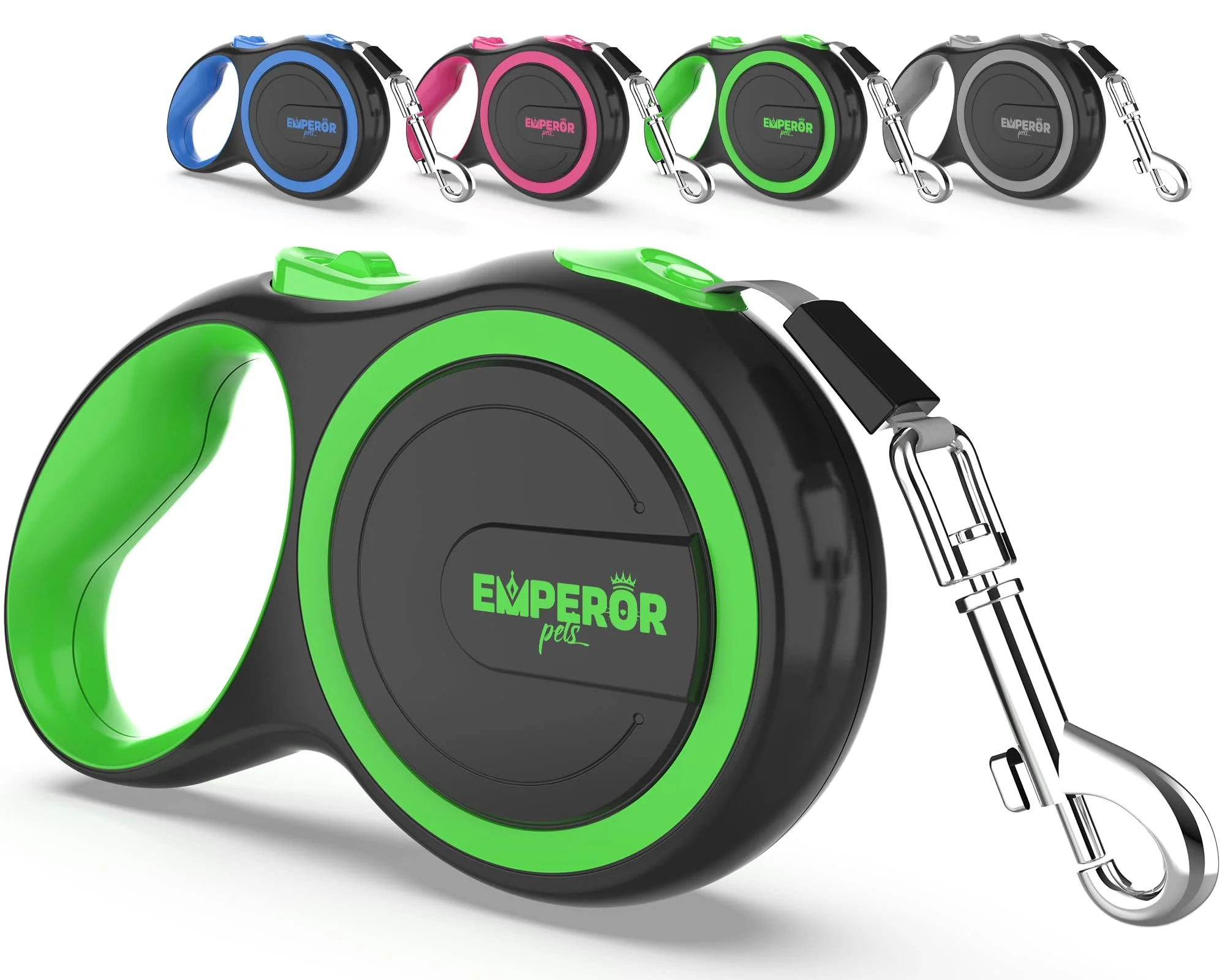 Easy-to-Use Emperor Pets 16ft Retractable Dog Leash for Large Dogs up to 110lbs – GN16 Heavy Duty Innovative