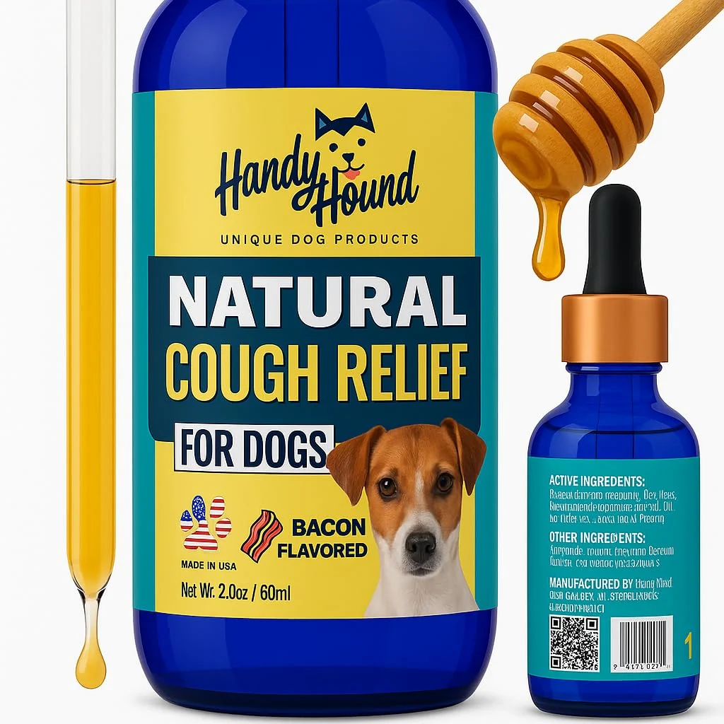 Breathable Handy Hound Dog Cough Medicine – Kennel Cough Relief Manuka Honey Herbal Formula – USA Made 2 oz Easy-to-Use
