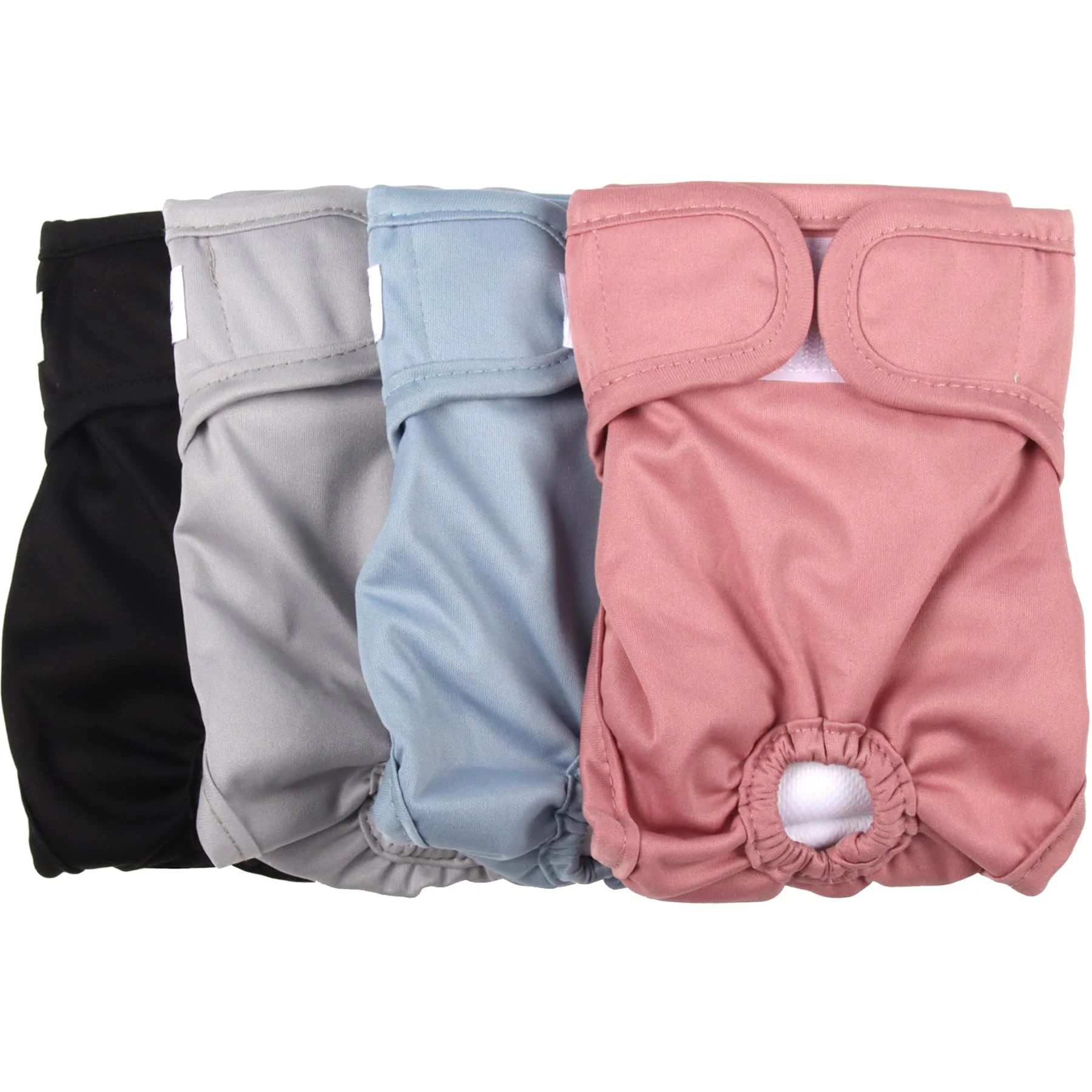 Quality JoyDaog Small Female Dog Diapers – 4 Pack Reusable Washable Nappies S Solid
