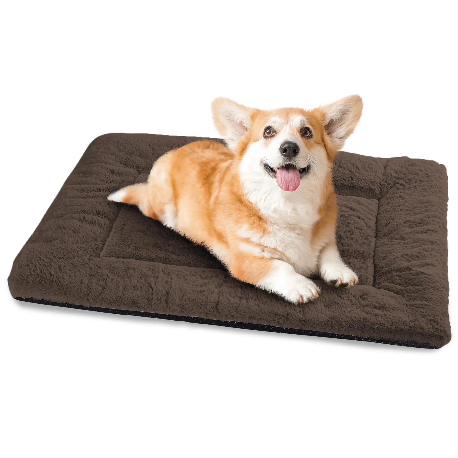Carefully Designed ZENGAOOU Dog Bed for Crates — Washable Ultra-Soft Anti-Slip Mat in Curry 24 x 18 x 1.5 Healthy