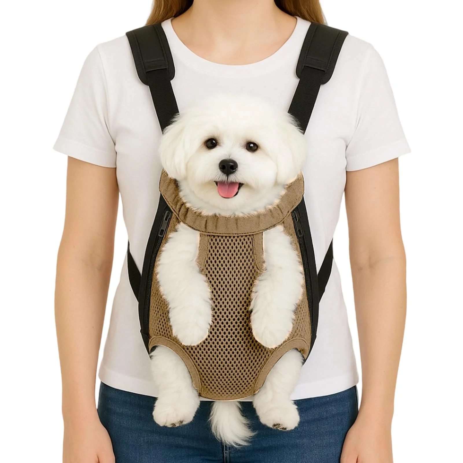 Convenient Mosago Dog Backpack Carrier Adjustable Front Back Puppy Carrier for Small Dogs 2.5–4 lbs Professional