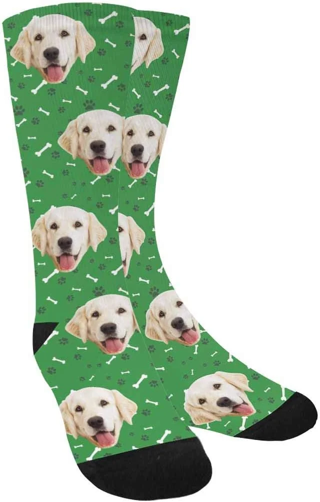 Modern MyPupSocks Custom Personalized Photo Pet Face Socks Cat and Dog Tracks Paws Luxury