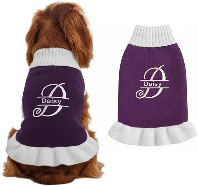 High-Grade Personalized Embroidered Pet Sweater Classic